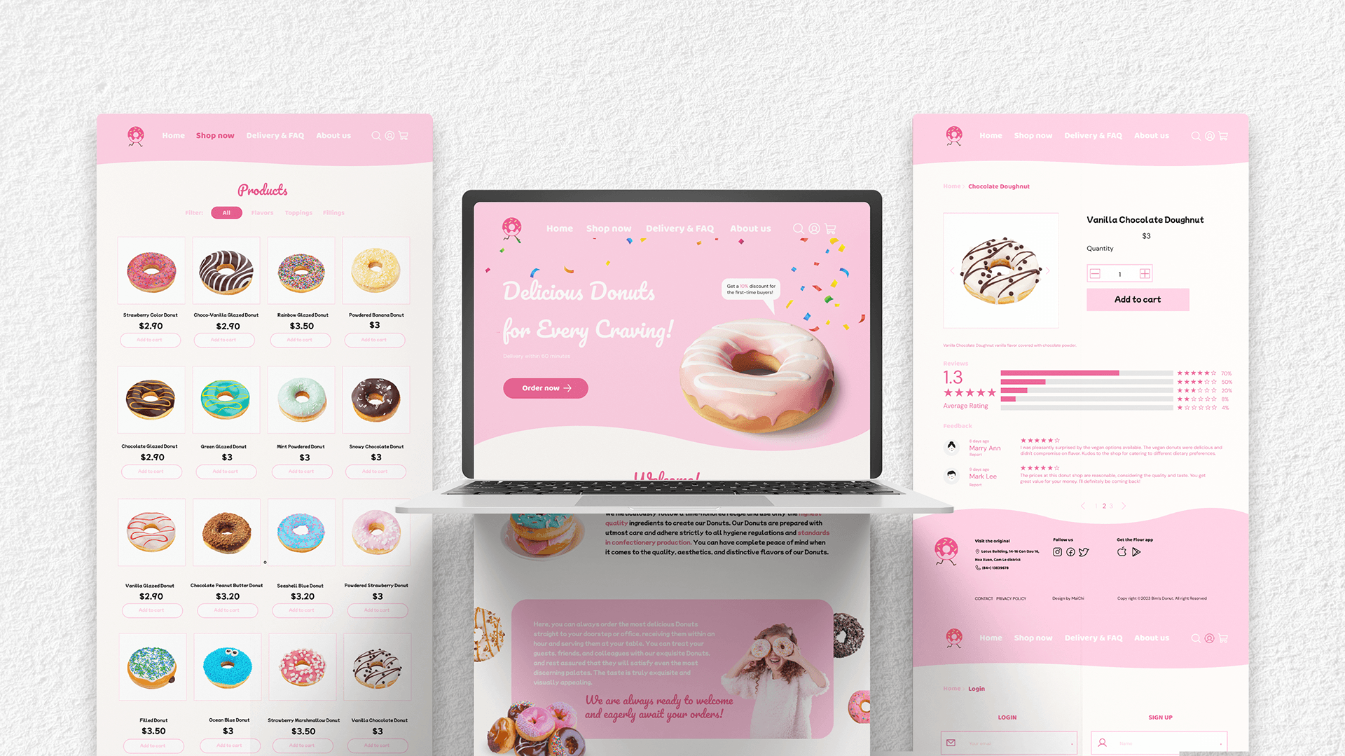 Bim's Donut E-commerce Website